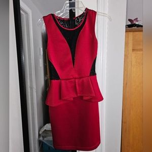 GUESS Red Lace Dress